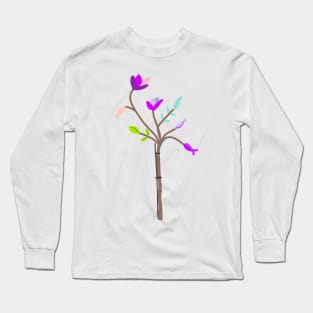 PURPLE ROSE TREE Long Sleeve T-Shirt